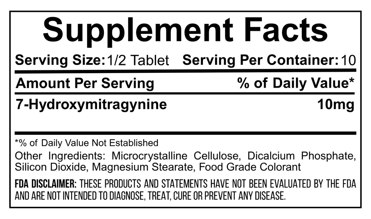 20mg 7-Hydroxy Tablets, 5 Ct Pouch
