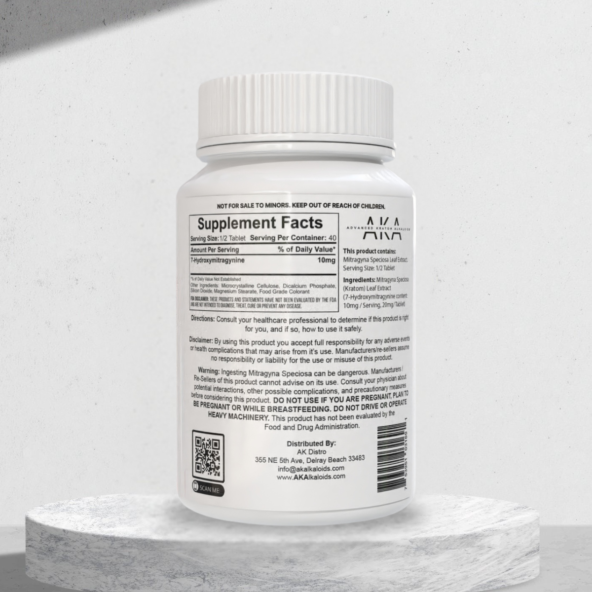 20mg 7-Hydroxy Tablets, 20 Ct Jar